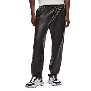 Mode of One Mens Relaxed-Fit Faux Leather Pull-On Pants Black XL